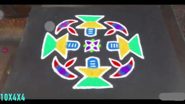 A beautiful Rangoli for Shivarathri
