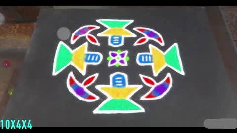 A beautiful Rangoli for Shivarathri