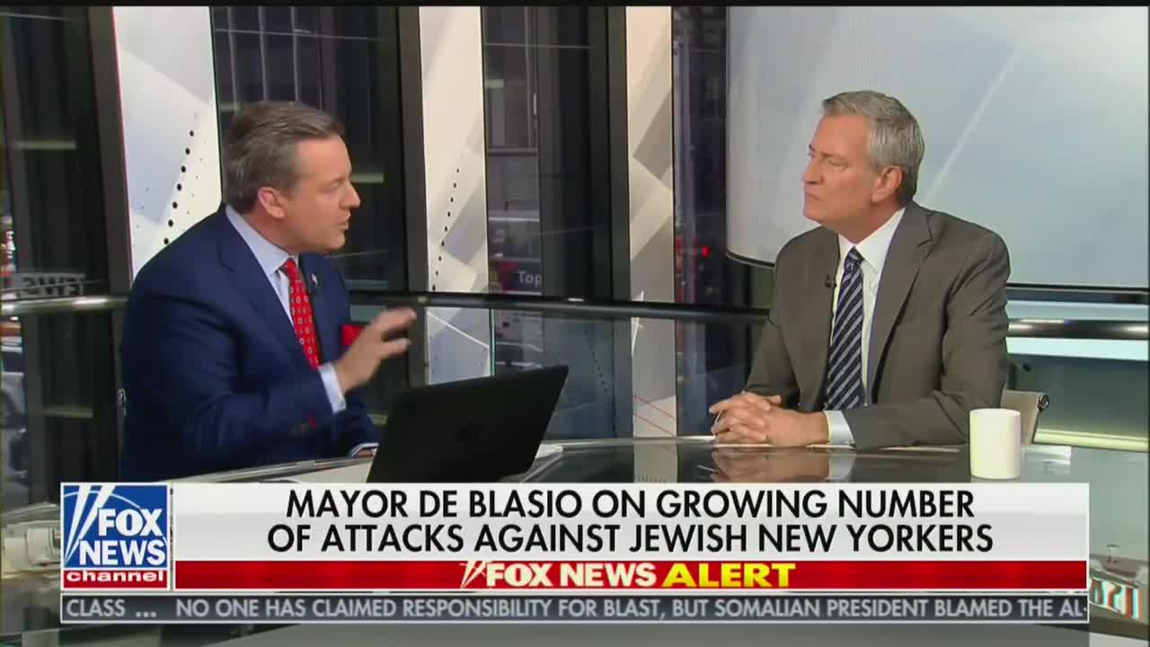 De Blasio blames anti-Semitic attacks on Washington