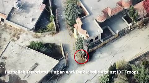 Attached is footage of Hezbollah terrorists firing an anti-tank missile at IDF troops