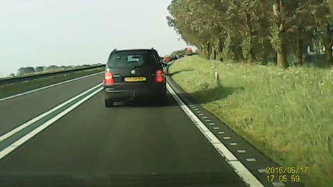 Car Loses Wheel and It Rolls Into Traffic