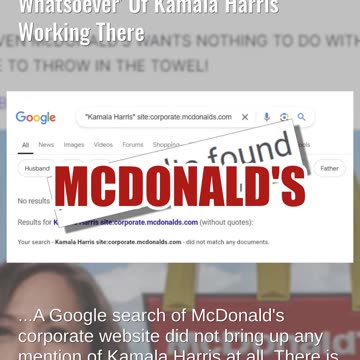 Fact Check: McDonald's Corporate Did NOT Say 'They Have No Record' Of Kamala Harris Working There
