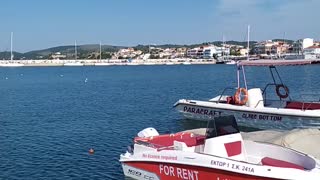 🚤 Relaxing morning sea in the small island seaport with seagulls!! ⛵🛥️🏝️