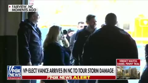 VP elect Vance arrives in NC to tour storm damage