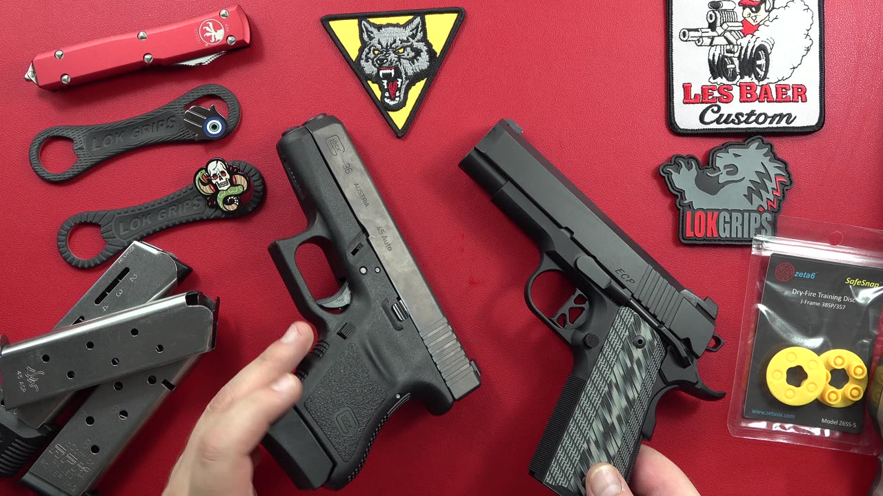 Glock 36 .45 AUTO vs. Dan Wesson ECP 1911