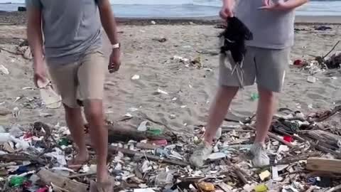 We Cleaned The Beach #shorts #unfckitchallenge #TeamSea