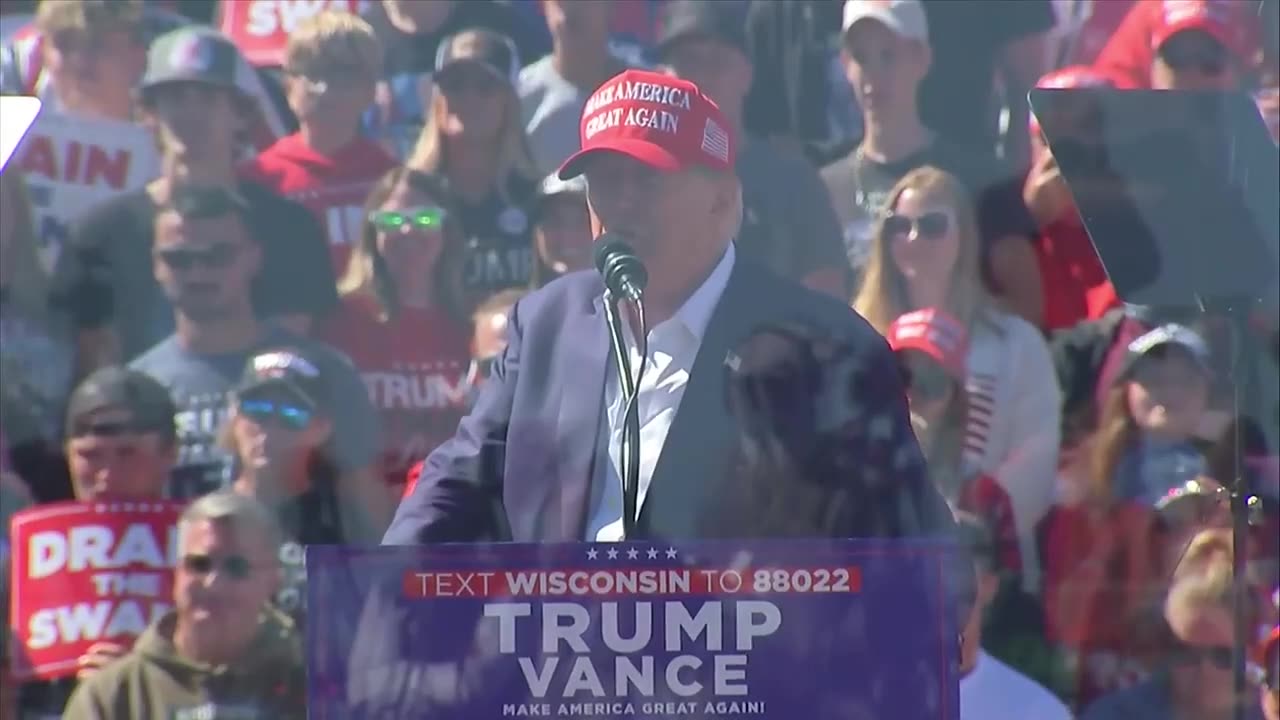 Trump Rally In Mossinee Wisconsin Full Pool Video