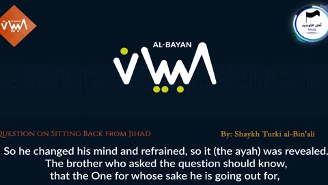 Question on Sitting Back from Jihad