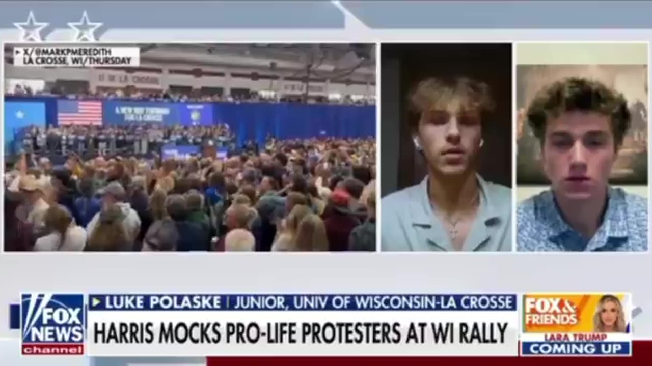 Two pro-life protesters that were mocked at Harris rally