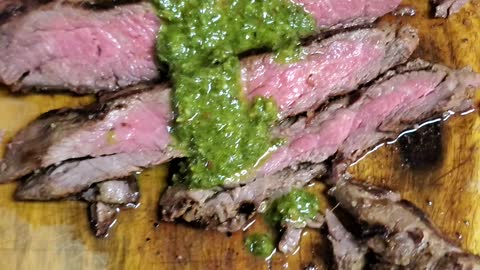 Flank steak with Chimichurri