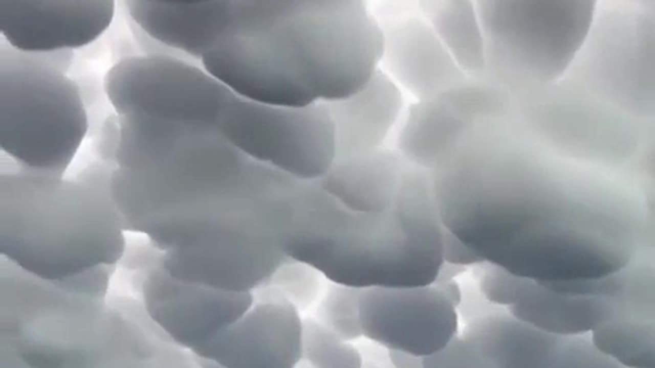 Rare mammatus clouds over the Spanish city of Cordoba.