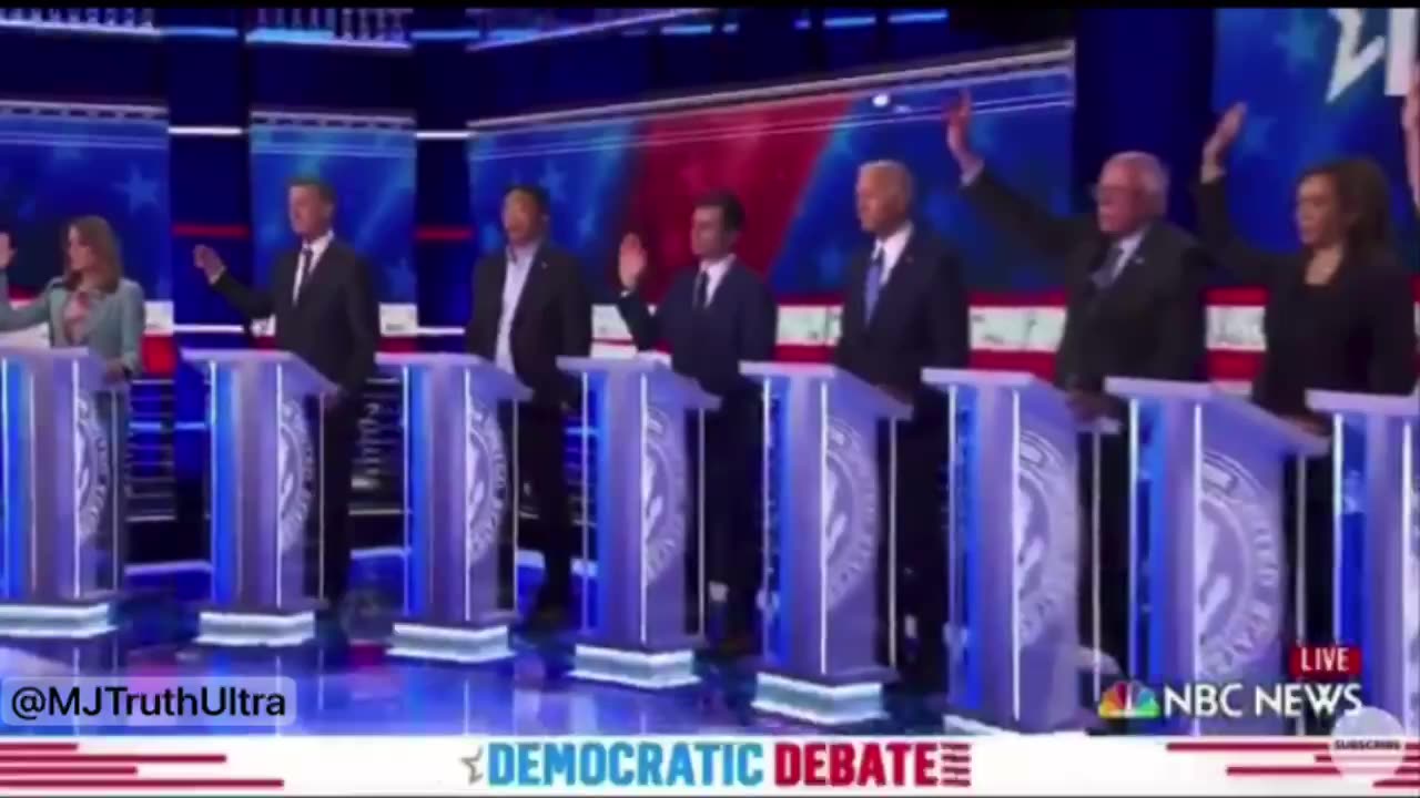 Every Democrat on Stage Raised their Hands, Including Kamala Harris