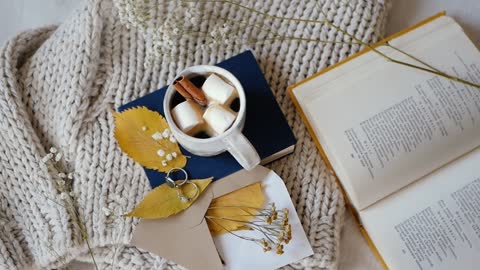 Flat Lay Coffee and Books