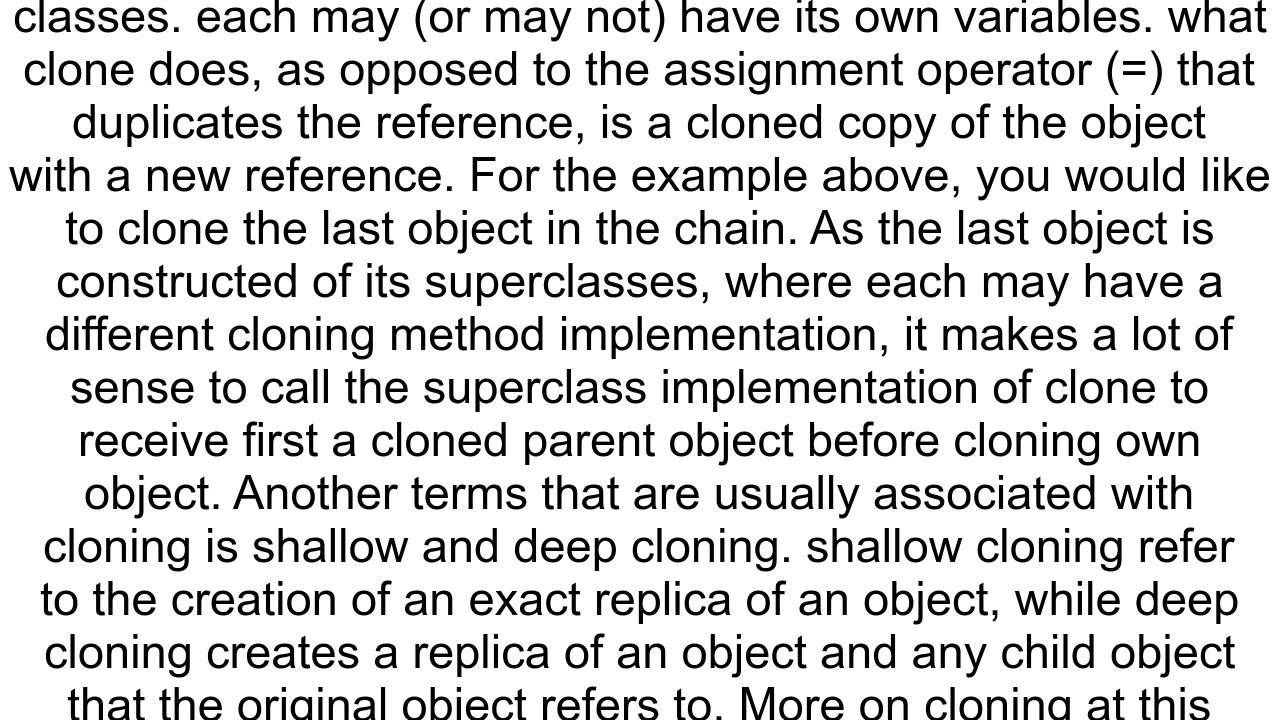 Java clone operation calling superclone