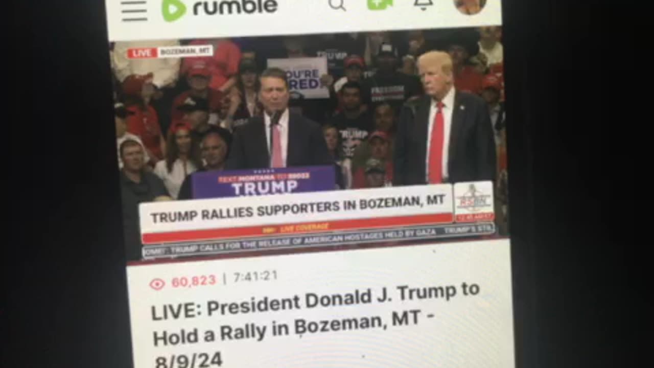 Live president Donald j Trump rally in Bozeman Montana time 12:55 am 8/10/24