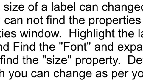 C Windows Form label font size