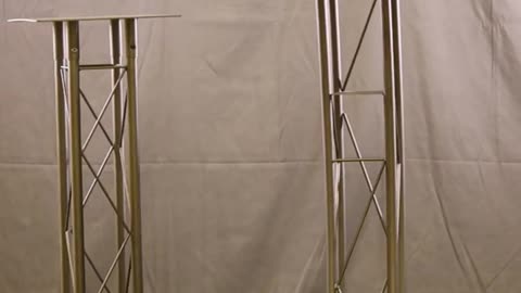 Podium with KMSTAND2 Metal Side Stand Table in Black KML17BKM2