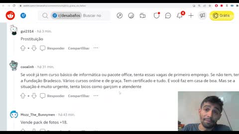 Como ganhar dinheiro? O negócio tá feio - Leitor de comentários