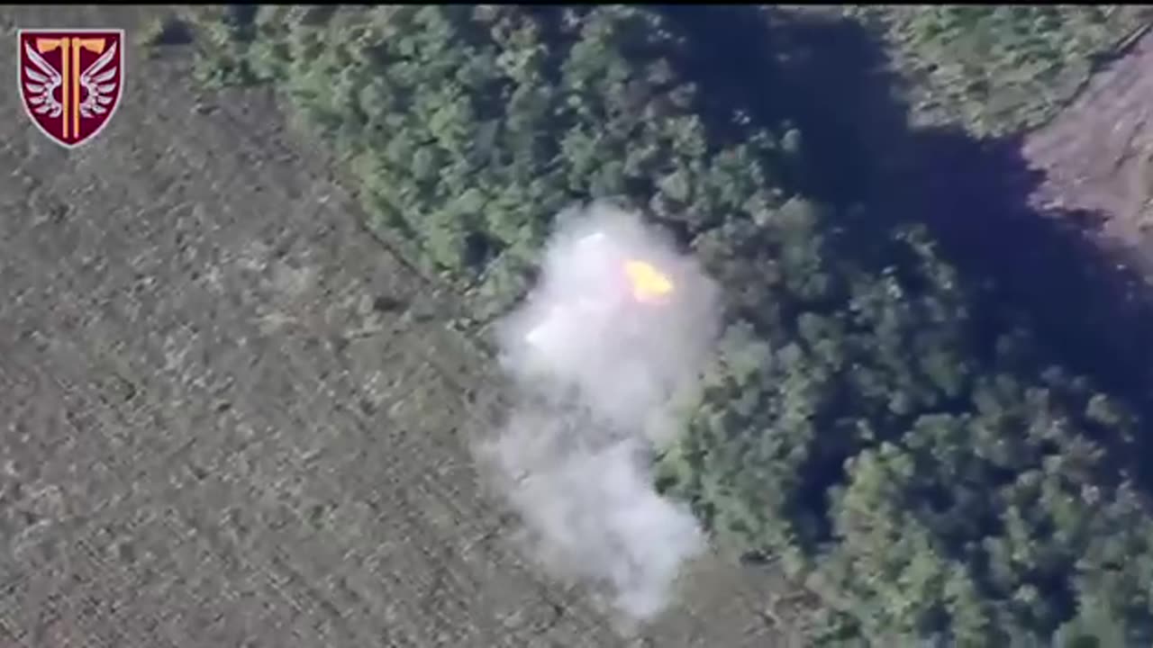 Ukrainian Drone Demolishes a Russian Msta-c Heavy Gun