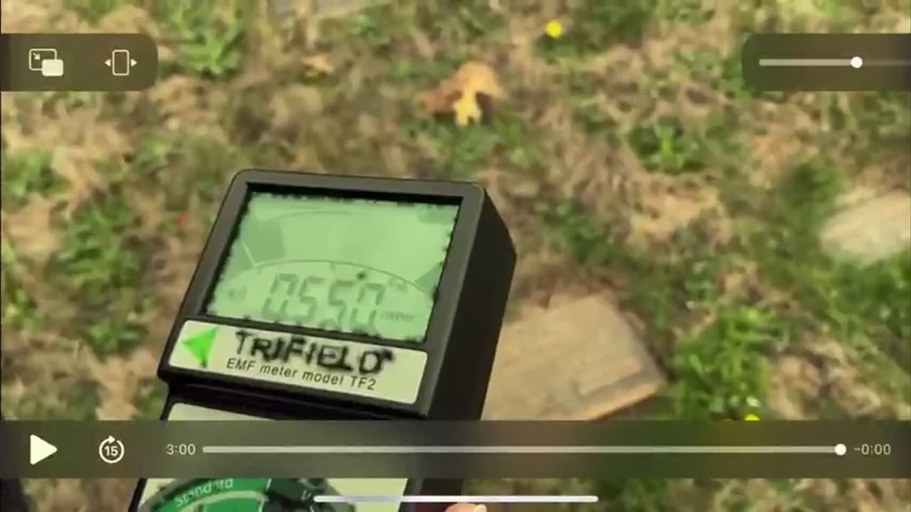 EXTREMELY HIGH EMF TRIFIELD METER READINGS ON NEW GRAVES IN A CEMETERY