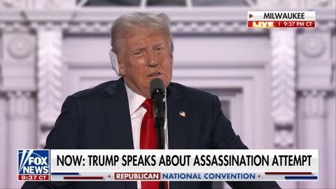 Trump speaks at RNC about the attempt on his life