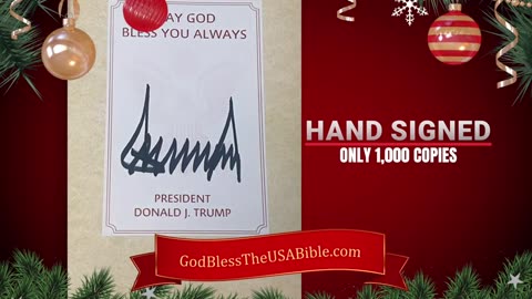 TRUMP'S NEW LIMITED EDITION HAND SIGNED BIBLES...