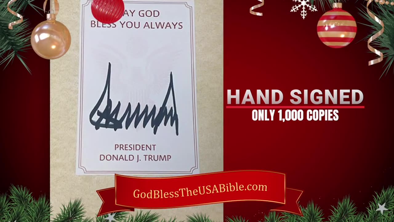 TRUMP'S NEW LIMITED EDITION HAND SIGNED BIBLES...