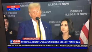 🦅 OANN president Donald Trump in Austin Texas with grieving mom press conference