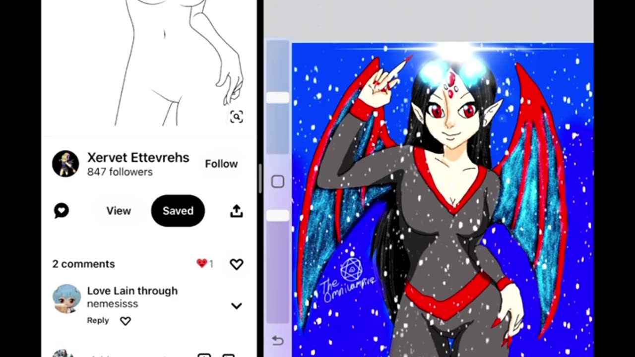 Speedpaint vampire in the snow