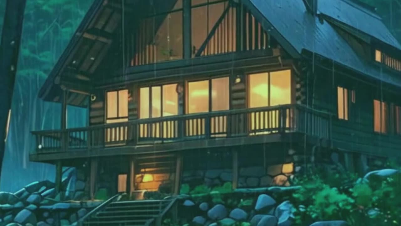 Relaxing Rain Sounds: Cozy Cabin in the Woods