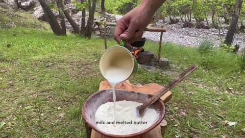 Osso Buco Steak | Bushcraft Style & Handmade Kitchen Tools - ASMR, Nature, River Sound