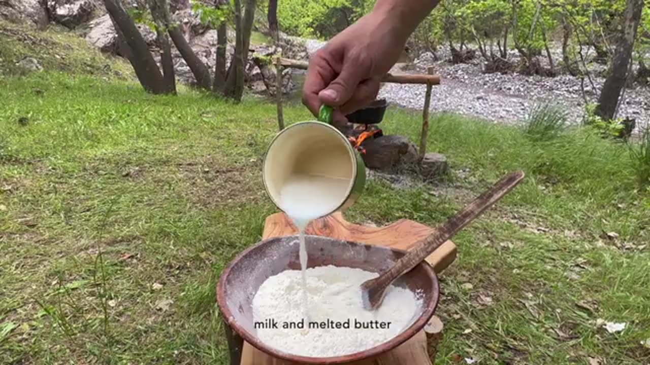 Osso Buco Steak | Bushcraft Style & Handmade Kitchen Tools - ASMR, Nature, River Sound