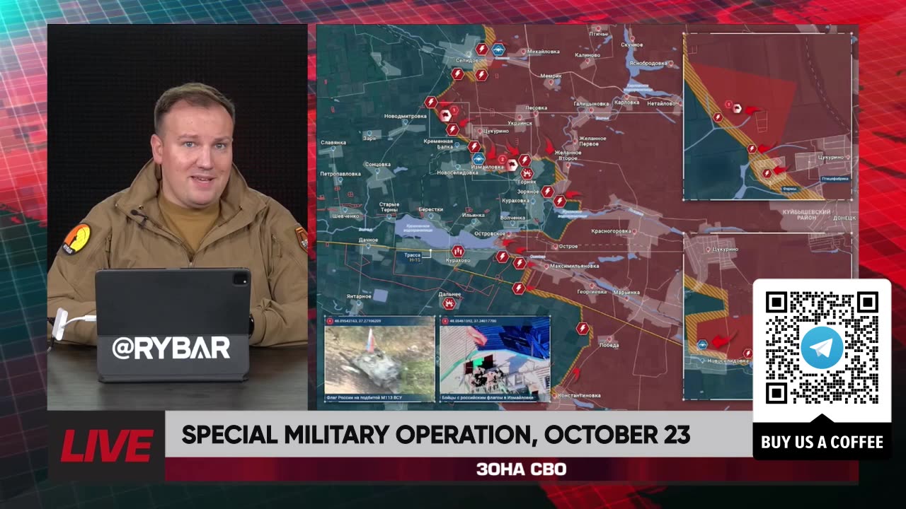 ❗️🇷🇺🇺🇦🎞 RYBAR HIGHLIGHTS OF THE RUSSIAN MILITARY OPERATION IN UKRAINE ON Oct.23, 2024