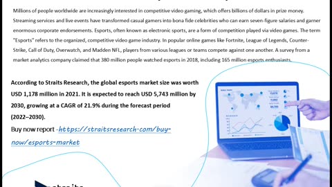 Esports Study by Latest Research, Trends, and Revenue till Forecast
