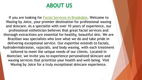 If you are looking for Facial Services in Brookdale