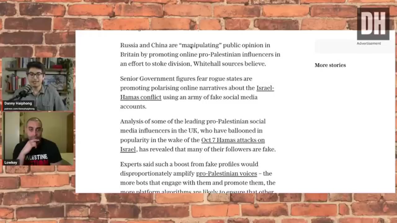 Danny Haiphong - What Putin and China just did to Israel is SHOCKING and the UK is Furious w/ Lowkey