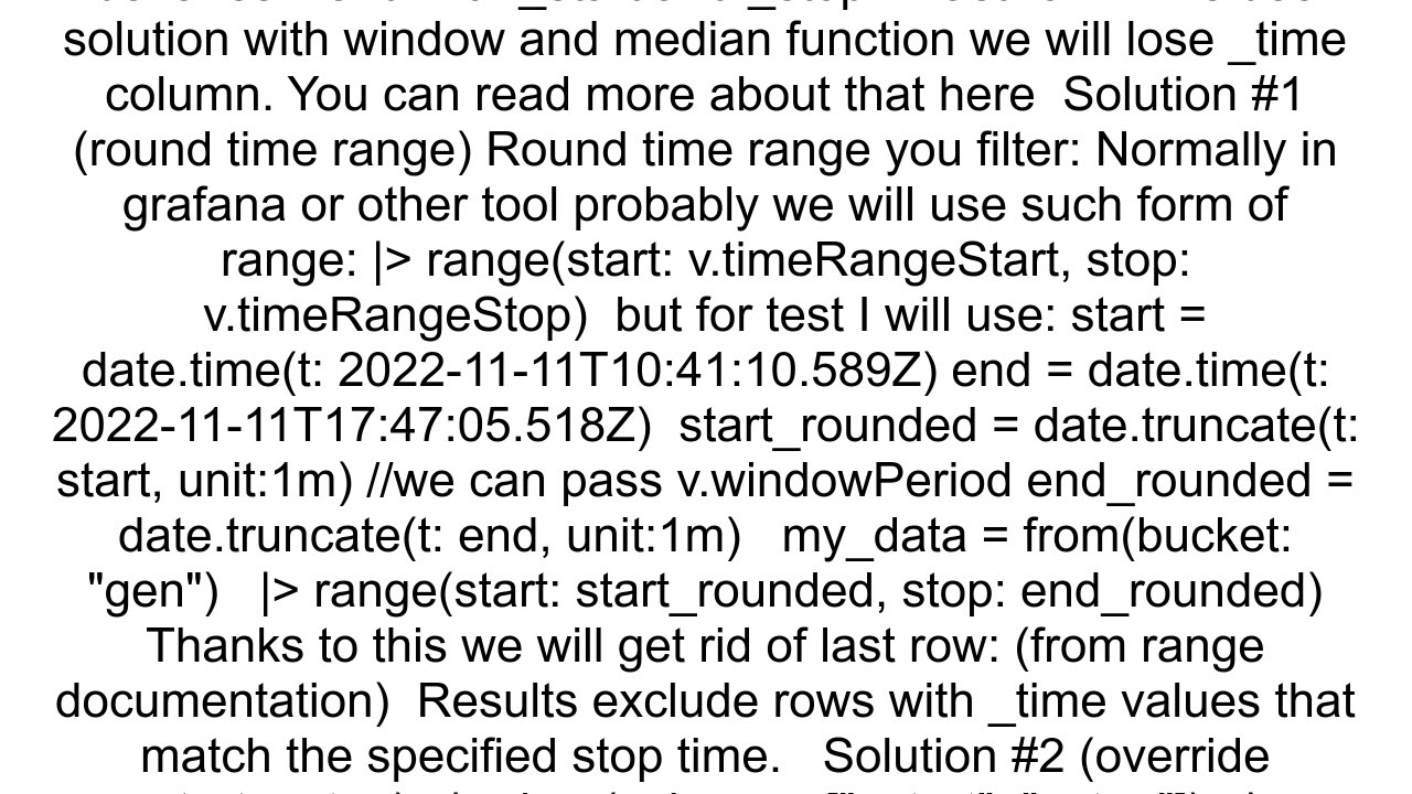 How to eliminate last residual data point in InfluxDB aggregatewindow query