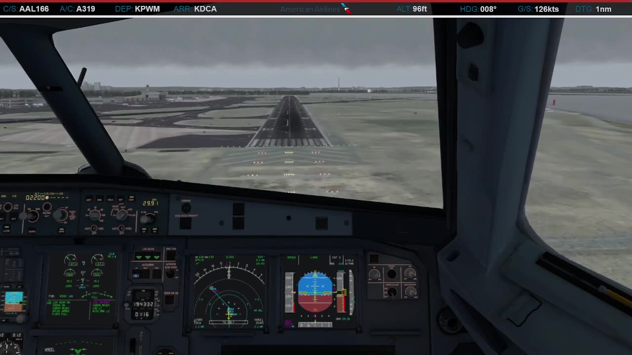 Landing in Washington DC (KDCA)