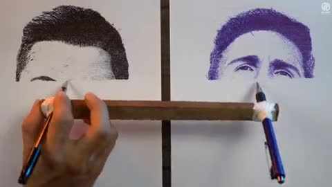 Drawing ronaldo and messi at the same time