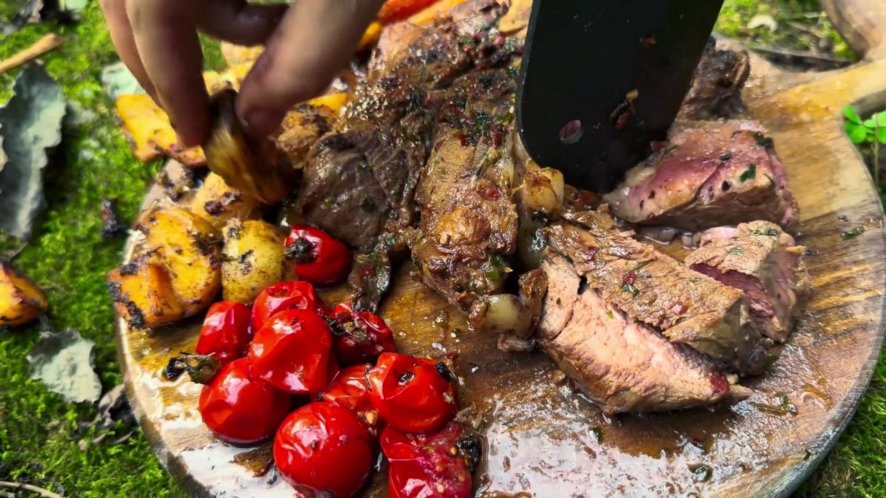 🔥 how to cook the juiciest GIANT T-bone in the nature you will fall in love 👌