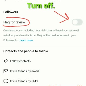 Turn off "flag accounts" on your Instagram account default setting.