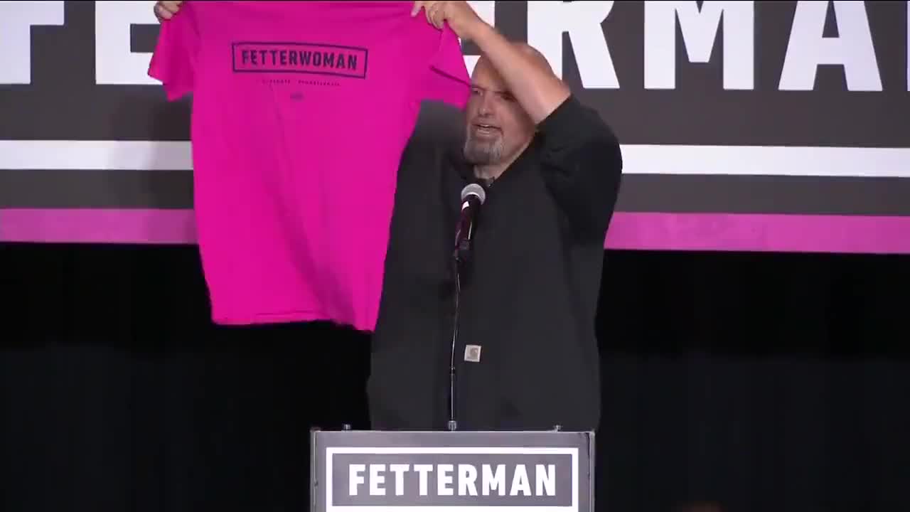 John Fetterman Reveals Extremely Cringey Shirt While Trying To Impress Feminists