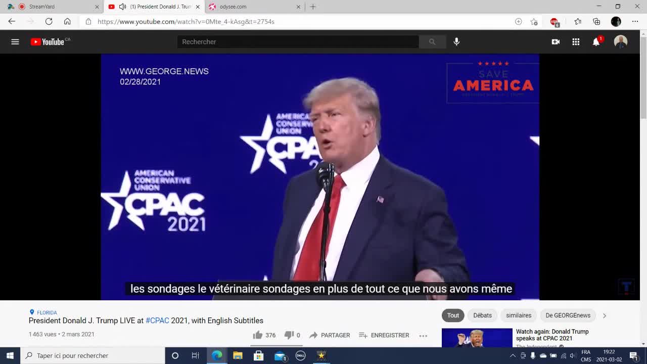 TRUMP CPAC Discours 28 Février 2021