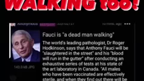 FAUCI dead man walking and democrats too