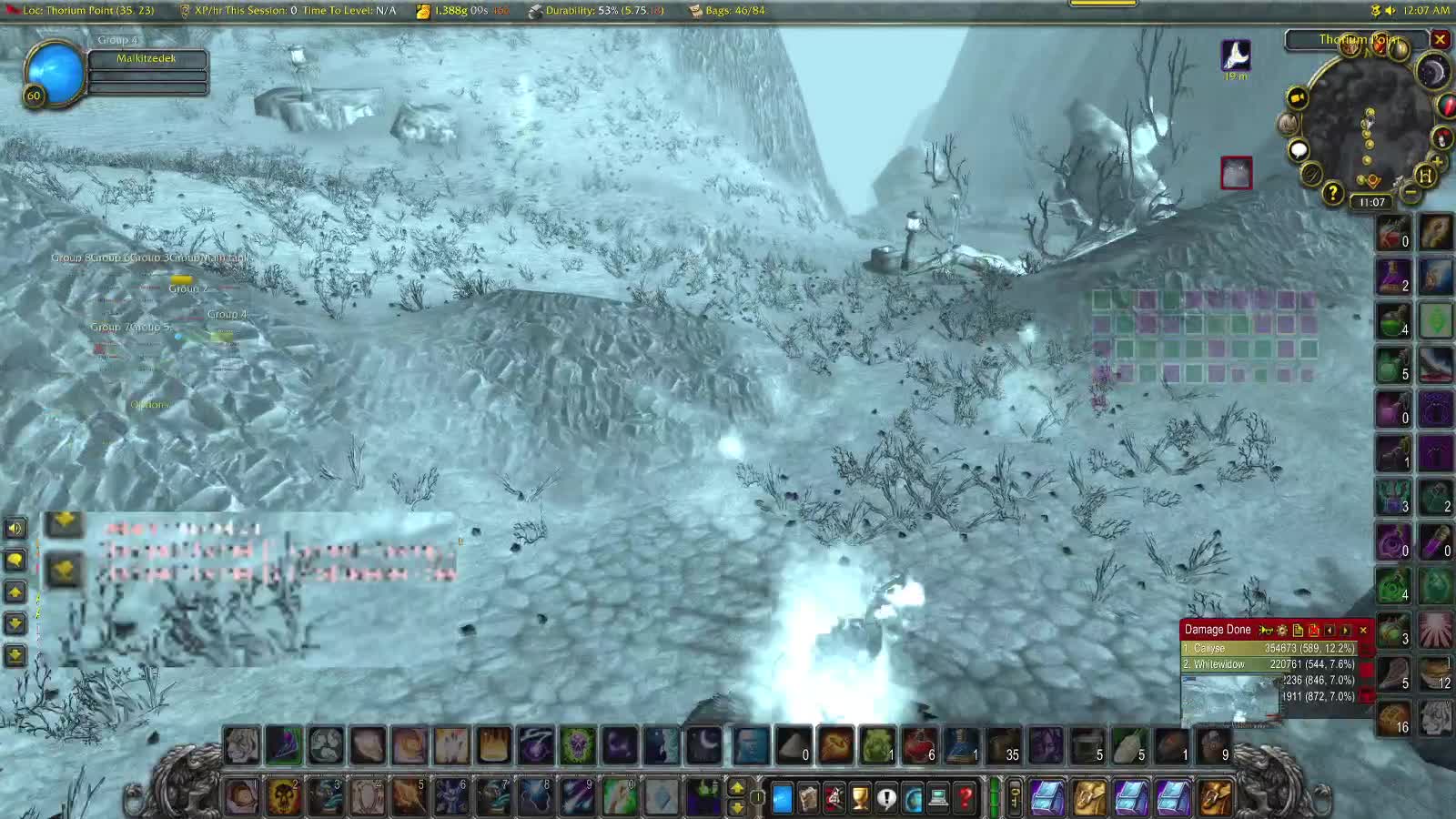 World of Warcraft Classic Shadow watches other people take down the main boss at Blackwing Lair