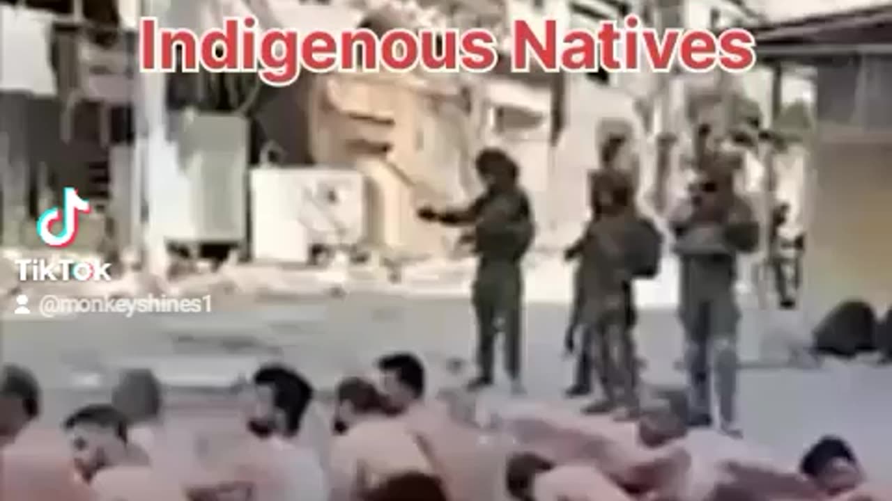 Genocide Joe's Jewish Gestapo Boys Abusing Indigenous Native Palestinians