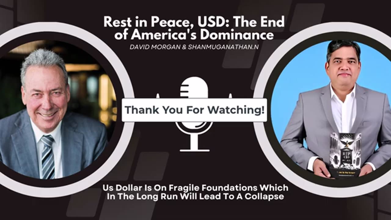 David Morgan- Rest in Peace, USD- The End of America's Dominance!