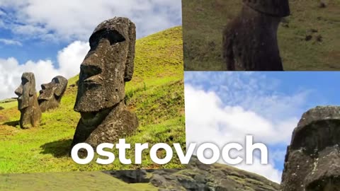 roztúsené sochy hláv po ostrovoch....alebo to nie sú len hlavy? #archeologia #socha #historie