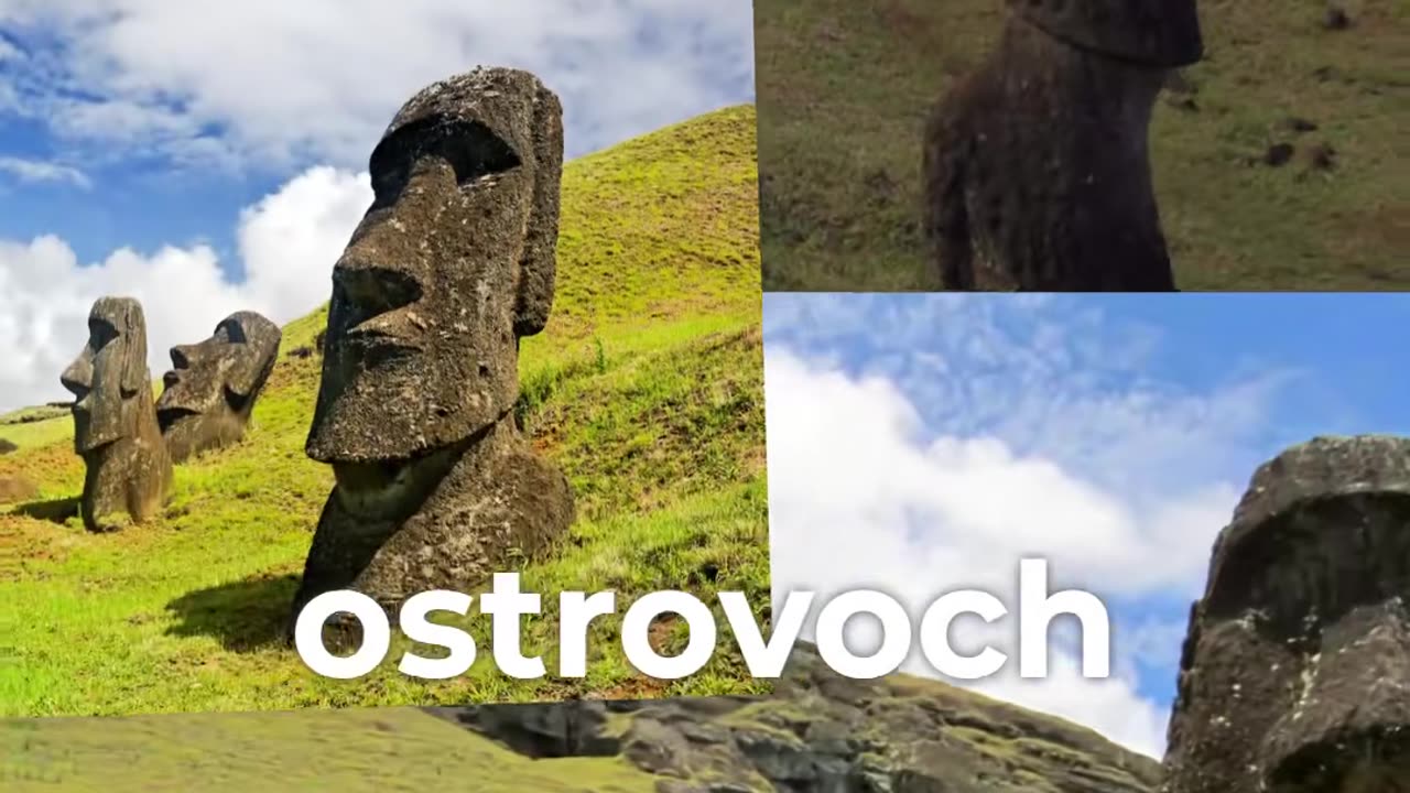 roztúsené sochy hláv po ostrovoch....alebo to nie sú len hlavy? #archeologia #socha #historie