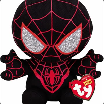 TY Marvel Avengers Miles Morales, Licensed Squishy Beanie Baby Soft Plush Toys, Collectible